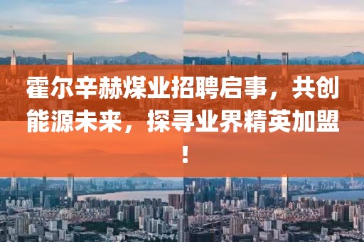 霍爾辛赫煤業(yè)招聘啟事，共創(chuàng)能源未來，探尋業(yè)界精英加盟！