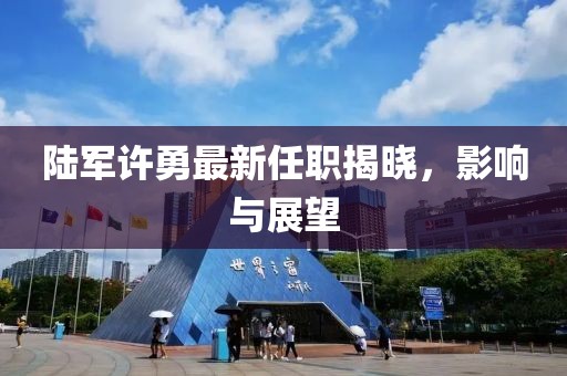 陸軍許勇最新任職揭曉，影響與展望