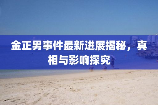 金正男事件最新進(jìn)展揭秘，真相與影響探究