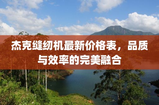 杰克縫紉機(jī)最新價(jià)格表，品質(zhì)與效率的完美融合