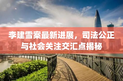李建雪案最新進(jìn)展，司法公正與社會(huì)關(guān)注交匯點(diǎn)揭秘