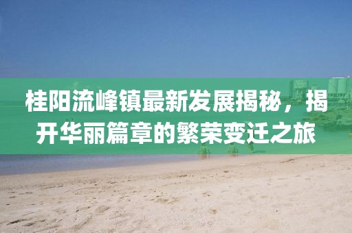 桂陽流峰鎮(zhèn)最新發(fā)展揭秘，揭開華麗篇章的繁榮變遷之旅