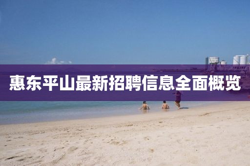 惠東平山最新招聘信息全面概覽