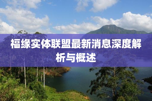 福緣實(shí)體聯(lián)盟最新消息深度解析與概述