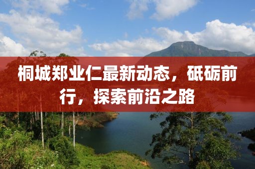 桐城鄭業(yè)仁最新動(dòng)態(tài)，砥礪前行，探索前沿之路