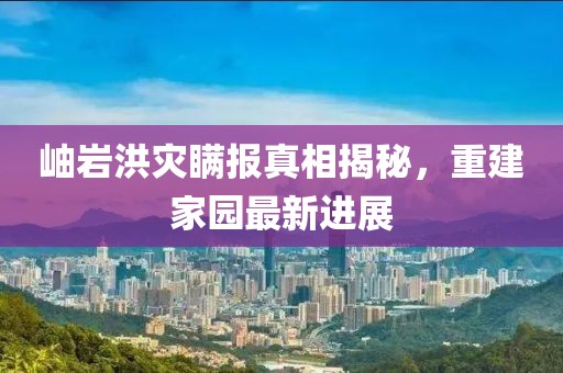 岫巖洪災瞞報真相揭秘，重建家園最新進展