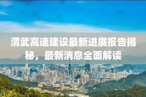 渭武高速建設(shè)最新進展報告揭秘，最新消息全面解讀
