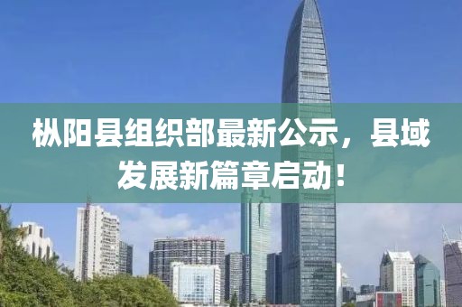 樅陽縣組織部最新公示，縣域發(fā)展新篇章啟動！