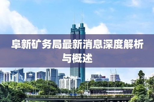 阜新礦務(wù)局最新消息深度解析與概述