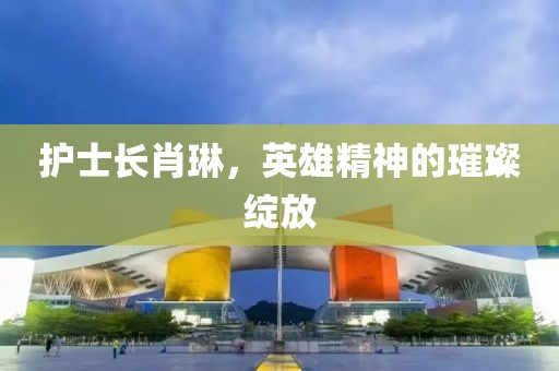 護(hù)士長肖琳，英雄精神的璀璨綻放