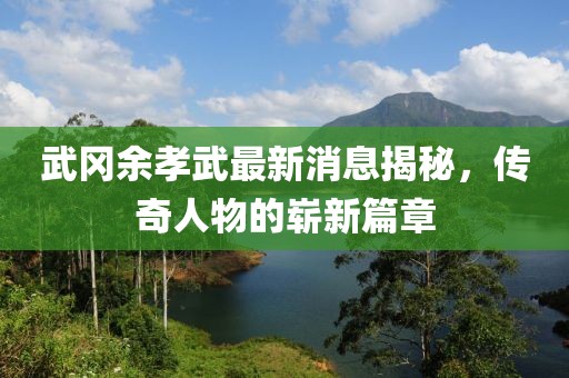 武岡余孝武最新消息揭秘，傳奇人物的嶄新篇章