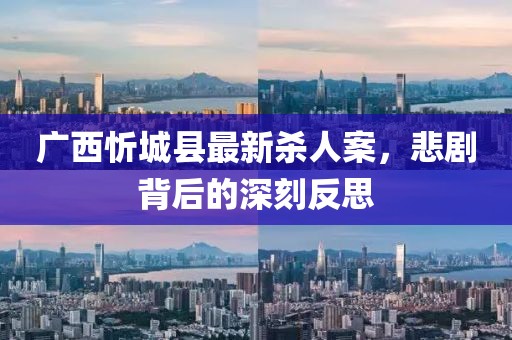 廣西忻城縣最新殺人案，悲劇背后的深刻反思