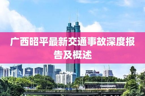 廣西昭平最新交通事故深度報告及概述