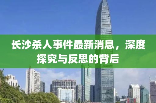 長沙殺人事件最新消息，深度探究與反思的背后