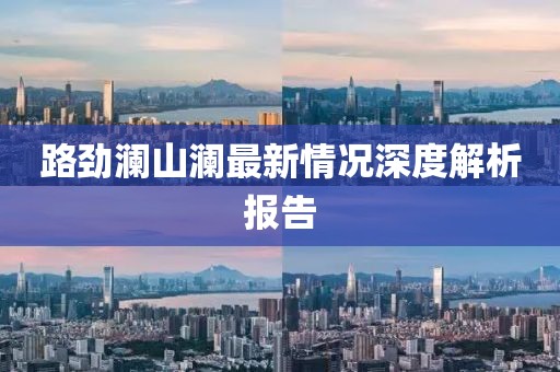 路勁瀾山瀾最新情況深度解析報告