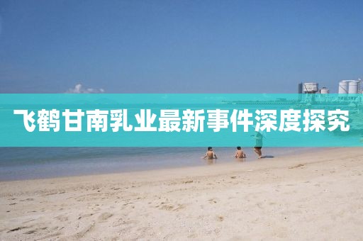 飛鶴甘南乳業(yè)最新事件深度探究