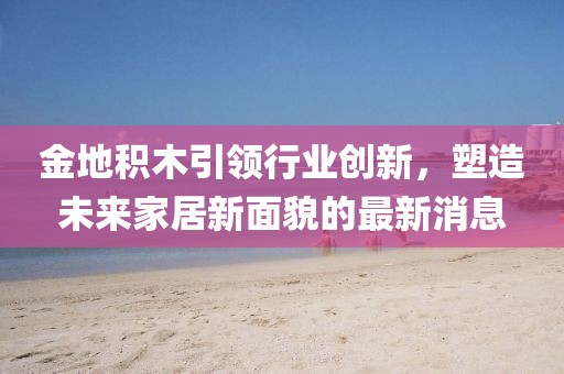 金地積木引領(lǐng)行業(yè)創(chuàng)新，塑造未來家居新面貌的最新消息