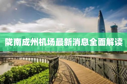隴南成州機場最新消息全面解讀