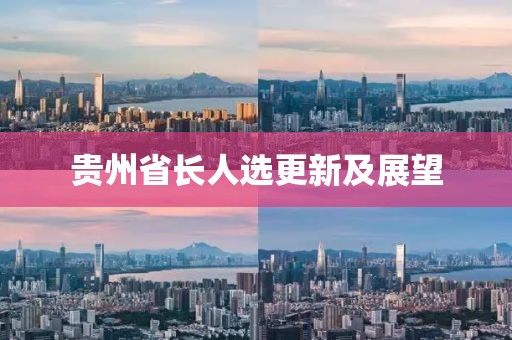 貴州省長人選更新及展望