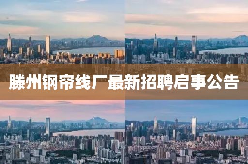 滕州鋼簾線廠最新招聘啟事公告