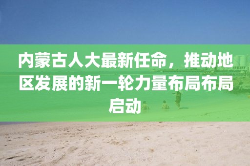 內(nèi)蒙古人大最新任命，推動(dòng)地區(qū)發(fā)展的新一輪力量布局布局啟動(dòng)