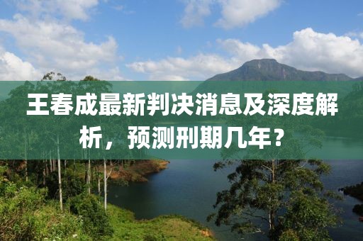 王春成最新判決消息及深度解析，預(yù)測刑期幾年？