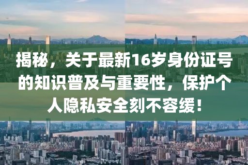 揭秘，關(guān)于最新16歲身份證號的知識普及與重要性，保護個人隱私安全刻不容緩！