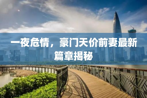 一夜危情，豪門天價(jià)前妻最新篇章揭秘