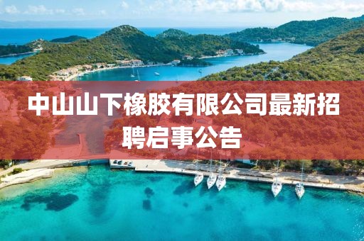 中山山下橡膠有限公司最新招聘啟事公告