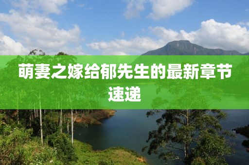 萌妻之嫁給郁先生的最新章節(jié)速遞