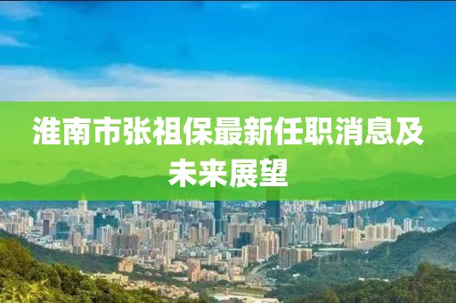淮南市張祖保最新任職消息及未來展望