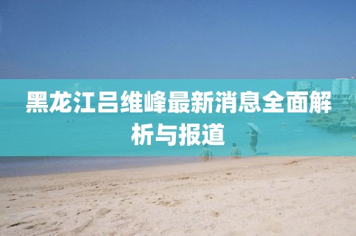 黑龍江呂維峰最新消息全面解析與報(bào)道