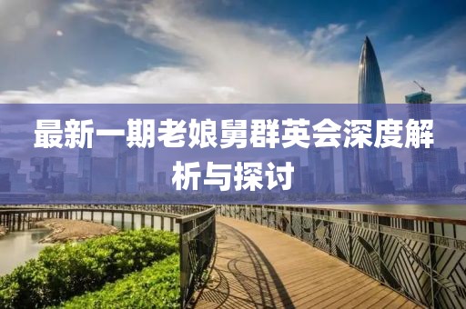 最新一期老娘舅群英會(huì)深度解析與探討