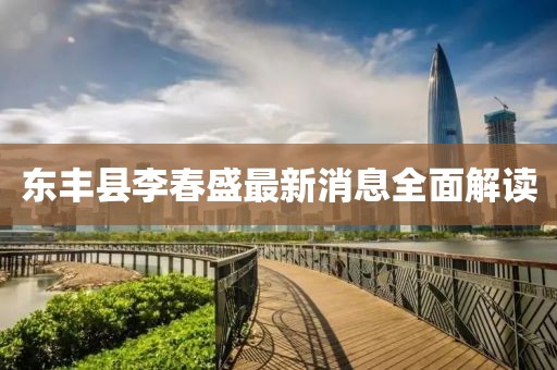 東豐縣李春盛最新消息全面解讀