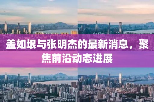 蓋如垠與張明杰的最新消息，聚焦前沿動態(tài)進展