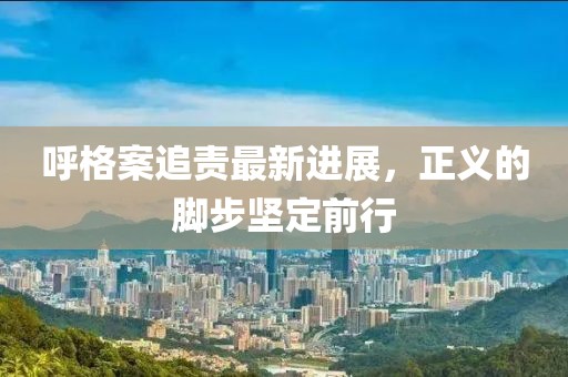 呼格案追責(zé)最新進(jìn)展，正義的腳步堅定前行