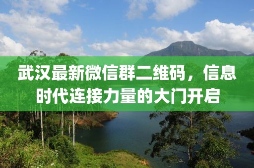 武漢最新微信群二維碼，信息時代連接力量的大門開啟