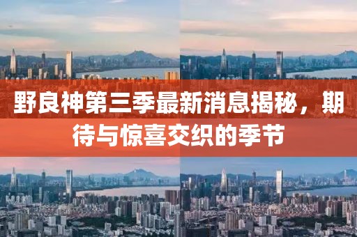 野良神第三季最新消息揭秘，期待與驚喜交織的季節(jié)