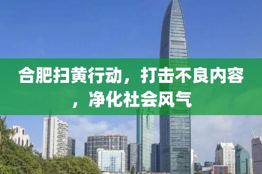 合肥掃黃行動，打擊不良內(nèi)容，凈化社會風(fēng)氣
