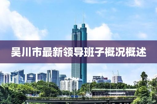 吳川市最新領(lǐng)導(dǎo)班子概況概述