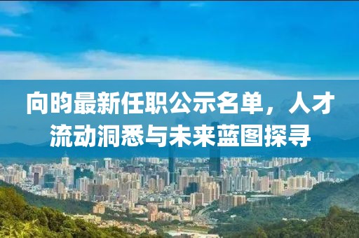 向昀最新任職公示名單，人才流動(dòng)洞悉與未來藍(lán)圖探尋