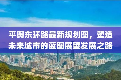 平輿東環(huán)路最新規(guī)劃圖，塑造未來城市的藍(lán)圖展望發(fā)展之路