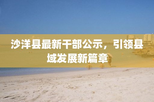 沙洋縣最新干部公示，引領(lǐng)縣域發(fā)展新篇章