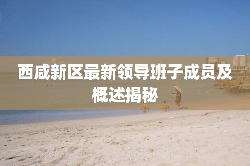 西咸新區(qū)最新領導班子成員及概述揭秘