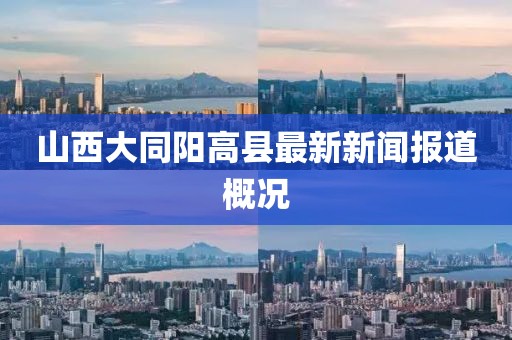 山西大同陽高縣最新新聞報道概況