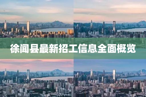 徐聞縣最新招工信息全面概覽