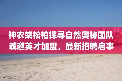 神農(nóng)架松柏探尋自然奧秘團(tuán)隊(duì)誠(chéng)邀英才加盟，最新招聘啟事