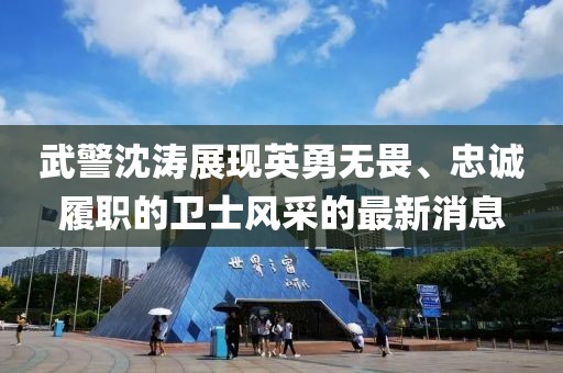 武警沈濤展現(xiàn)英勇無畏、忠誠履職的衛(wèi)士風采的最新消息