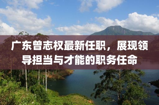 廣東曾志權(quán)最新任職，展現(xiàn)領(lǐng)導擔當與才能的職務(wù)任命