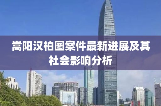 嵩陽漢柏圖案件最新進展及其社會影響分析